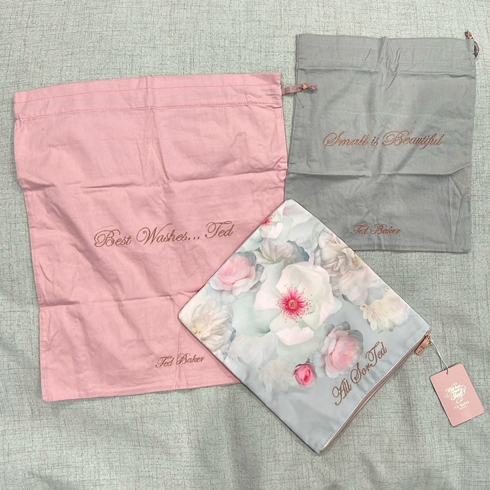 Ted Baker Laundry Bag Set of 3, New With Tags